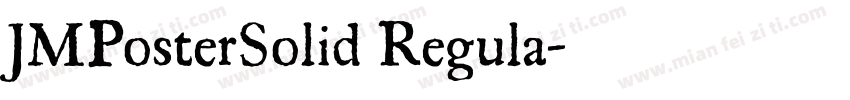 JMPosterSolid Regula字体转换
